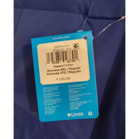 NWT Columbia Women's Bugaboo II Pants Size XXL Regular Length Ski Snow - Picture 4 of 9